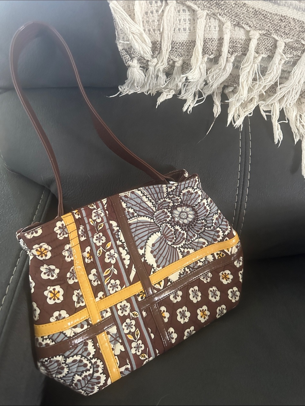 Vera Bradley Slate Blooms tote